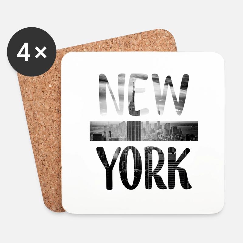 New York - Untersetzer (4er-Set) - Weiß