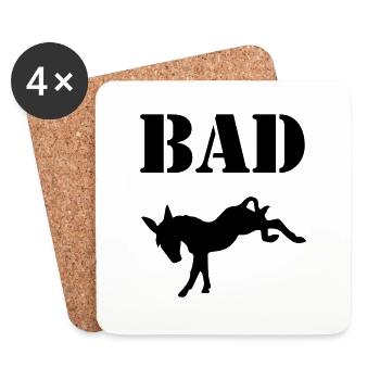 Bad Ass - Dessous de verre (lot de 4) - blanc - Devant
