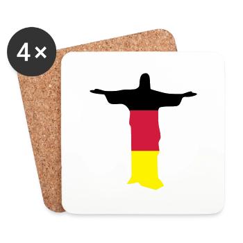 Jesus Rio dreifarbig - Untersetzer (4er-Set) - Weiß - Vorne