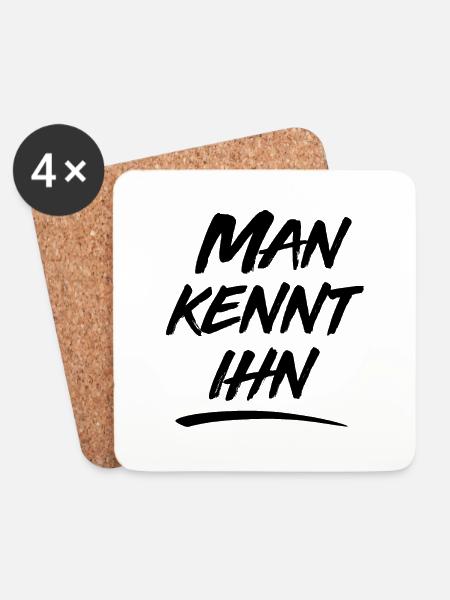 Man kennt ihn - Untersetzer (4er-Set) - Weiß