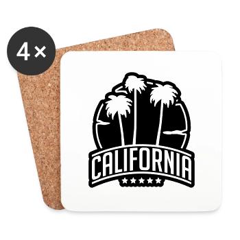 california_palms_su1 - Untersetzer (4er-Set) - Weiß - Vorne