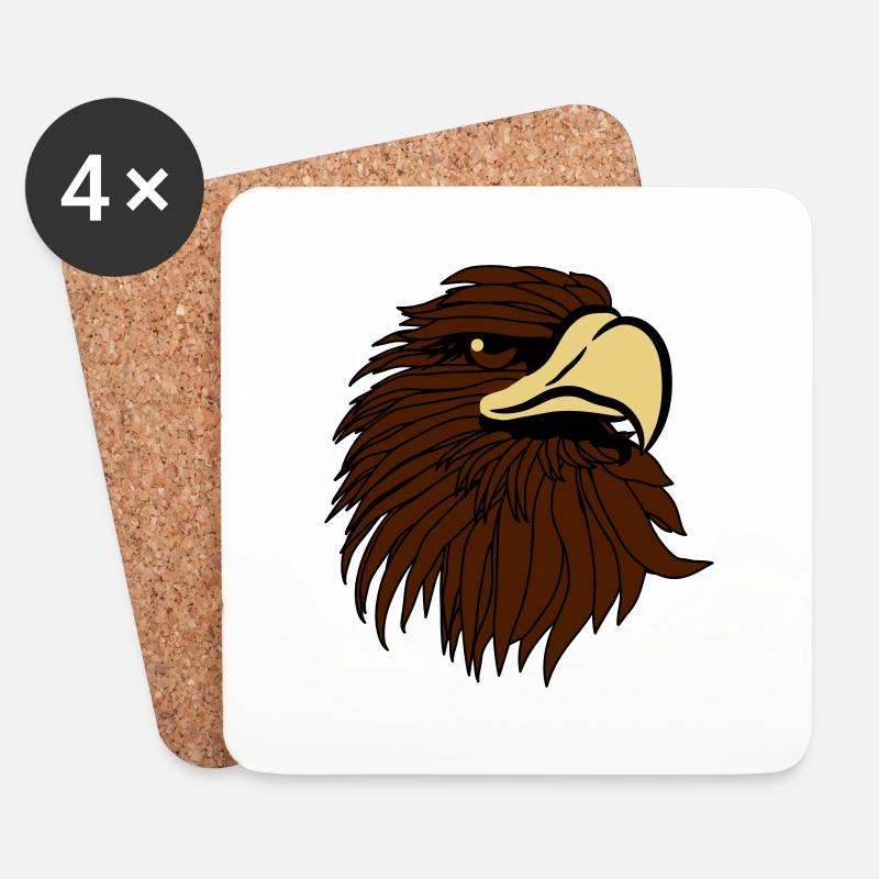 Eagle Bald Eagle - Coasters (set of 4) - white