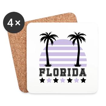 florida - Coasters (set of 4) - white - Front