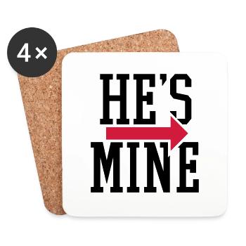 he_is_mine_1_f2 - Untersetzer (4er-Set) - Weiß - Vorne