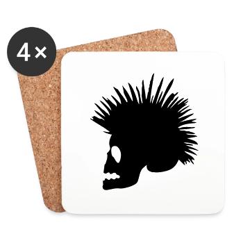punker - Untersetzer (4er-Set) - Weiß - Vorne