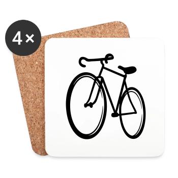 bicycle - Coasters (set of 4) - white - Front