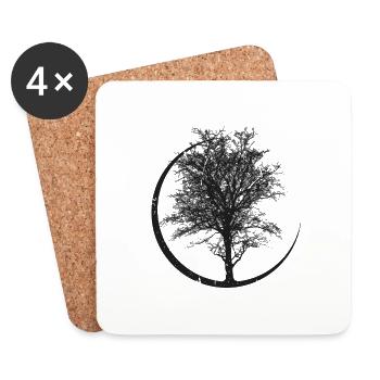tree - Coasters (set of 4) - white - Front