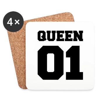 queen 01 - Untersetzer (4er-Set) - Weiß - Vorne