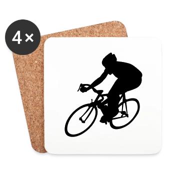 cyclisme - Dessous de verre (lot de 4) - blanc - Devant