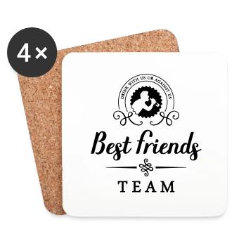 best friends team drink - Untersetzer (4er-Set) - Weiß - Vorne