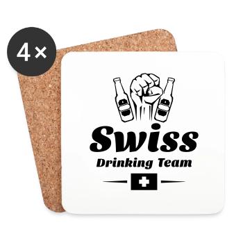 drinking team swiss - Untersetzer (4er-Set) - Weiß - Vorne