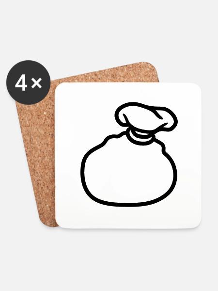 kleiner sack weihnachten - Untersetzer (4er-Set) - Weiß