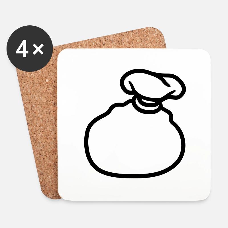 kleiner sack weihnachten - Untersetzer (4er-Set) - Weiß