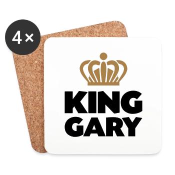 King gary name thing crown - Coasters (set of 4) - white - Front