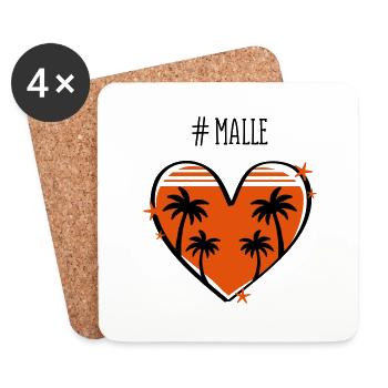 malle heart - Untersetzer (4er-Set) - Weiß - Vorne