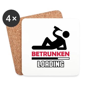 betrunken_02 - Untersetzer (4er-Set) - Weiß - Vorne