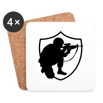 soldier design - Untersetzer (4er-Set) - Weiß - Vorne
