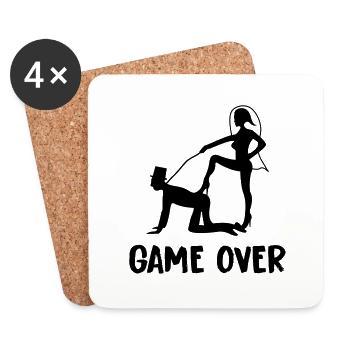 game_over - Untersetzer (4er-Set) - Weiß - Vorne