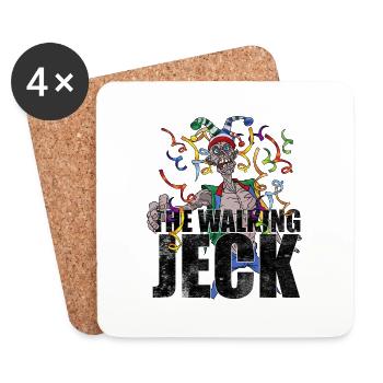 The walking Jeck Karneval Bestseller - Untersetzer (4er-Set) - Weiß - Vorne