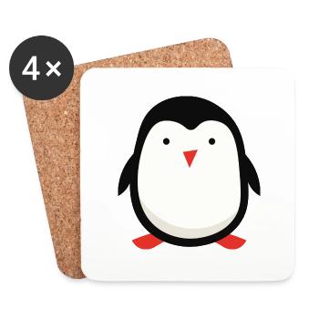 Netter kleiner Pinguin - Untersetzer (4er-Set) - Weiß - Vorne