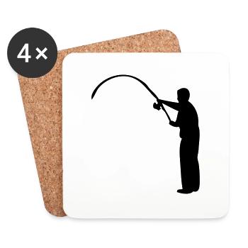 pecheur 1 - Dessous de verre (lot de 4) - blanc - Devant