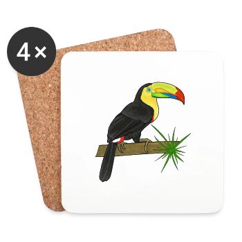 Toucan - Coasters (set of 4) - white - Front