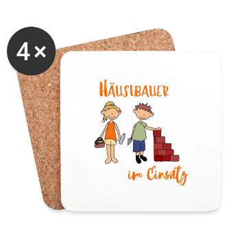 Häuslbauer - Untersetzer (4er-Set) - Weiß - Vorne
