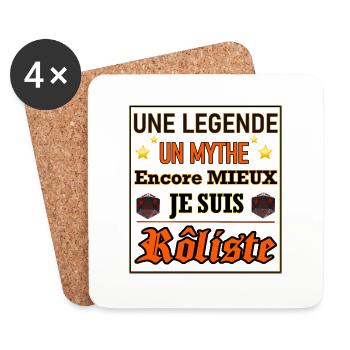 Je suis rôliste - Dessous de verre (lot de 4) - blanc - Devant