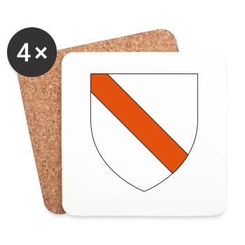 Straßburger Wappen - Untersetzer (4er-Set) - Weiß - Vorne