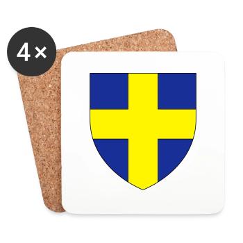 Blason villeToulon Var - Dessous de verre (lot de 4) - blanc - Devant