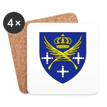 Blason ville Saint Etienne Loire - Dessous de verre (lot de 4) - blanc - Devant