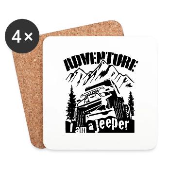 I am A Jeeper - Coasters (set of 4) - white - Front