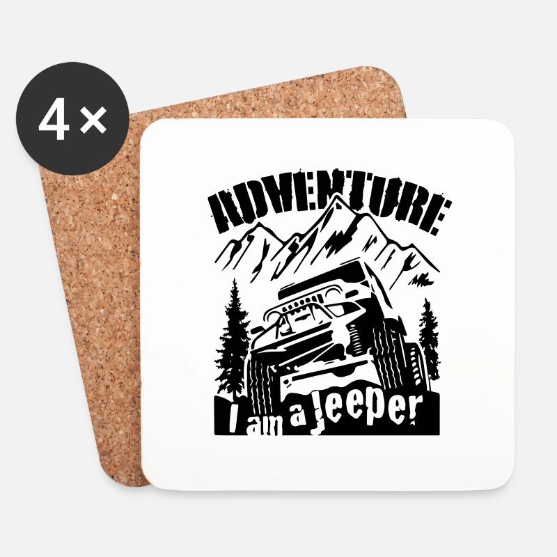 I am A Jeeper - Untersetzer (4er-Set) - Weiß