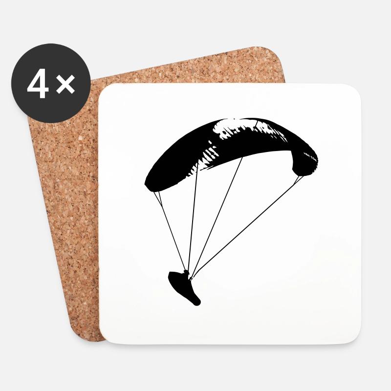 paraglider 10 - Untersetzer (4er-Set) - Weiß