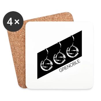 grenoble - Dessous de verre (lot de 4) - blanc - Devant