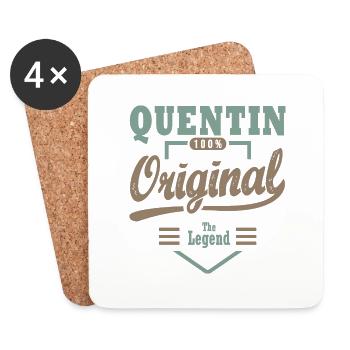 QUENTIN personalized gift first name Quentin - Coasters (set of 4) - white - Front