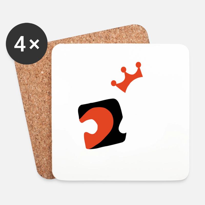 Puzzle Königin - Untersetzer (4er-Set) - Weiß