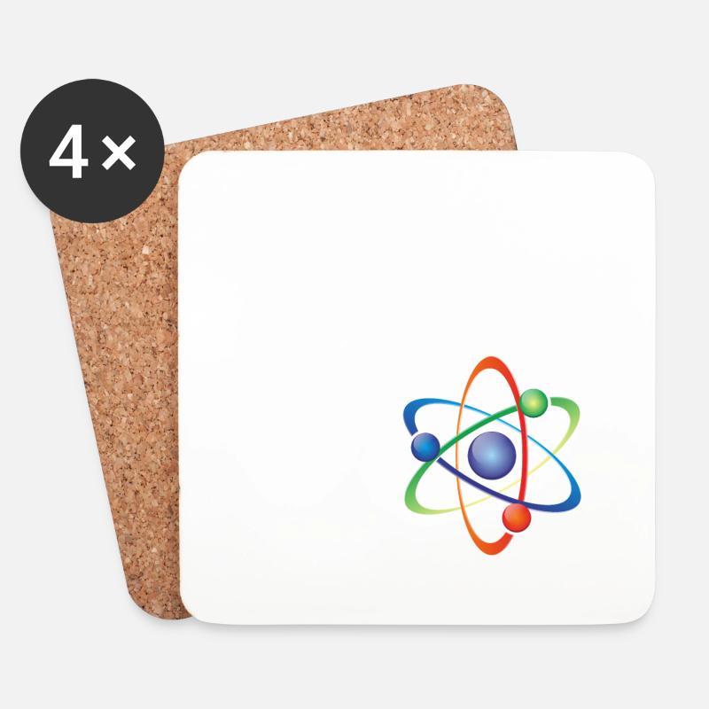 science - Coasters (set of 4) - white