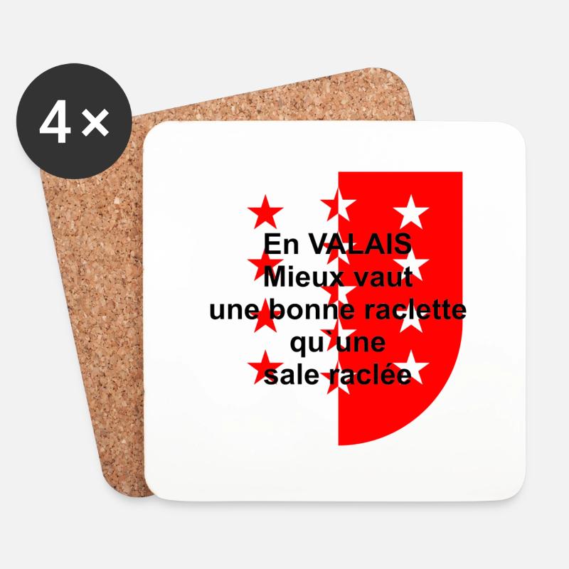spreadshirt3 - Untersetzer (4er-Set) - Weiß