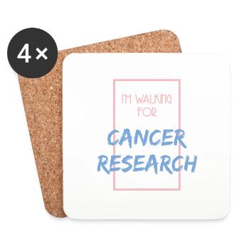 CANCER RESEARCH - Coasters (set of 4) - white - Front