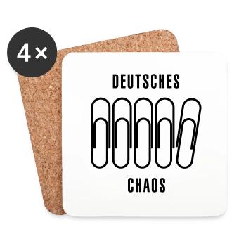 Deutsches Chaos - Untersetzer (4er-Set) - Weiß - Vorne