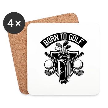 Born to golf - Coasters (set of 4) - white - Front