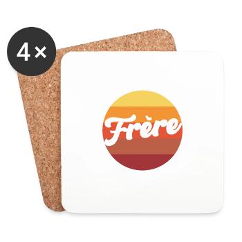 Meilleur Frère Au Monde - Dessous de verre (lot de 4) - blanc - Devant