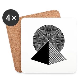 PYRAMID - Coasters (set of 4) - white - Front