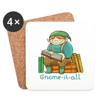 The Gnome That Knows-it-all - Dessous de verre (lot de 4) - blanc - Devant