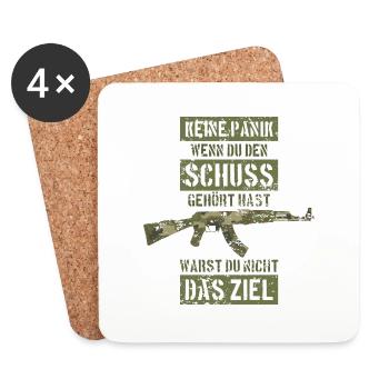 SOLDAT BUNDESWEHR BUND MG MASCHINENGEWEHR - Untersetzer (4er-Set) - Weiß - Vorne