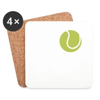 Tennis LOVE Cadeau pour les Joueurs de Tennis - Dessous de verre (lot de 4) - blanc - Devant