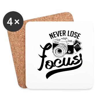 Never Lose Focus - Untersetzer (4er-Set) - Weiß - Vorne