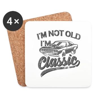 I´m Not Old I´m Classic Herren Oldtimer Opa - Untersetzer (4er-Set) - Weiß - Vorne