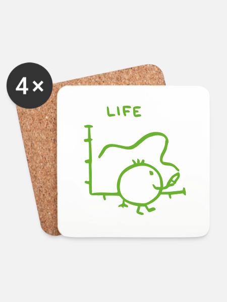 life statistik - Untersetzer (4er-Set) - Weiß
